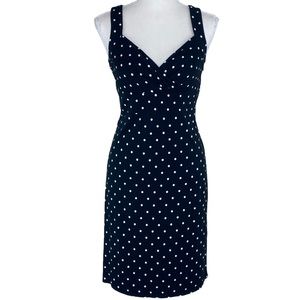 Ann Taylor Loft Petites Retail Polka Dot Pinup Bombshell Dress Size 4P